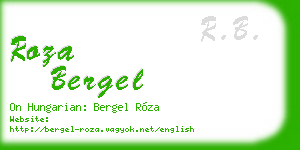 roza bergel business card